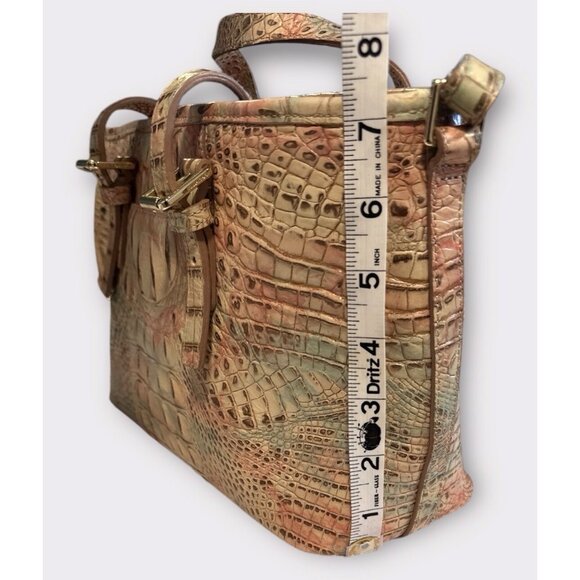 Brahmin Asher Mini Seashell Shoulder Tote Retire‎ Quiet Luxury Old Money Leather - Picture 4 of 12